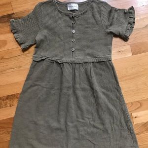 Ruffled Sleeve Button Down Babydoll Dress